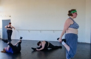 Marina Wolf during a rehearsal  session of the Phat Fly Girls, a hip hop performing ensemble featuring fat dancers. Wolf  is founder and director of Big Moves, the only service organization in the world dedicated to promoting size diversity in dance.