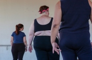 During a rehearsal  session of the Phat Fly Girls, a hip hop performing ensemble featuring fat dancers. The  Phat Fly Girls shows are produced by Big Moves, the only service organization in the world dedicated to promoting size diversity in dance.