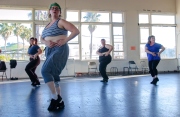 Marina Wolf during a rehearsal  session of the Phat Fly Girls, a hip hop performing ensemble featuring fat dancers. Wolf  is founder and director of Big Moves, the only service organization in the world dedicated to promoting size diversity in dance.