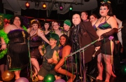 Performers at the end of the Fat-Bottom Revue, a burlesque show featuring fat artists in a mixture of classic stripper-jazz numbers and erotic comedy. The show is produced by Big Moves, a San Francisco Bay Area organization that promotes size diversity in the dance world.