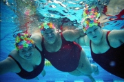 The Padded Lilies, a fat women\'s synchronized swim team.The PL is made of volunteers who perform at various events and aim at promoting the pro-fat acceptance movement.
