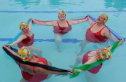The Padded Lilies, a fat women\'s synchronized swim team.The PL is made of volunteers who perform at various events and aim at promoting the pro-fat acceptance movement.