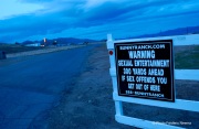 The gates to the Moonlite Bunny Ranch.
The Moonlite Bunny Ranch is America's best-known legal brothel, located in Carson City, NV.