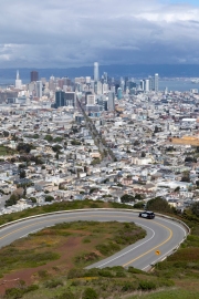 A police car on patrol in San Francisco, CA, on March 18 2020. 
Millions of San Francisco Bay Area  residents were ordered to stay home to slow the spread of the coronavirus as part of a lockdown effort, marking one of the nation's strongest efforts to stem the spread of the deadly virus.