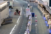 A traveler checks in at the Southwest Airlines terminal inside the San Francisco International airport on April 7, 2019.
The COVID-19 pandemic has reduced air traffic tremendously.