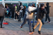 Looters stealing goods after they broke into the local Best Buy store in Emeryville , CA, on May 30, 2020.