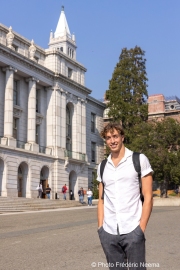 Björn  Seeliger during inside the campus of  the Univertisty of California in Berkeley, CA, on September 19, 2023. Björn Markus Seeliger is a Swedish swimmer who holds the Swedish record for 50 m backstroke.