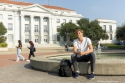 Björn  Seeliger during inside the campus of  the Univertisty of California in Berkeley, CA, on September 19, 2023. Björn Markus Seeliger is a Swedish swimmer who holds the Swedish record for 50 m backstroke.