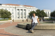 Björn  Seeliger during inside the campus of  the Univertisty of California in Berkeley, CA, on September 19, 2023. Björn Markus Seeliger is a Swedish swimmer who holds the Swedish record for 50 m backstroke.