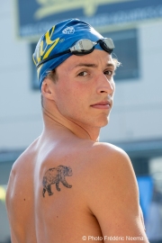 Björn  Seeliger during inside the campus of  the Univertisty of California in Berkeley, CA, on September 19, 2023. Björn Markus Seeliger is a Swedish swimmer who holds the Swedish record for 50 m backstroke.