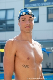 Björn  Seeliger during inside the campus of  the Univertisty of California in Berkeley, CA, on September 19, 2023. Björn Markus Seeliger is a Swedish swimmer who holds the Swedish record for 50 m backstroke.