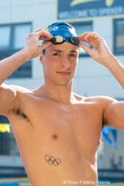 Björn  Seeliger during inside the campus of  the Univertisty of California in Berkeley, CA, on September 19, 2023. Björn Markus Seeliger is a Swedish swimmer who holds the Swedish record for 50 m backstroke.