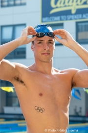 Björn  Seeliger during inside the campus of  the Univertisty of California in Berkeley, CA, on September 19, 2023. Björn Markus Seeliger is a Swedish swimmer who holds the Swedish record for 50 m backstroke.