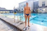 Björn  Seeliger during inside the campus of  the Univertisty of California in Berkeley, CA, on September 19, 2023. Björn Markus Seeliger is a Swedish swimmer who holds the Swedish record for 50 m backstroke.