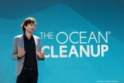 Boyan Slat, Founder and CEO of The Ocean Cleanup, speaks at a press conference in San Francisco on September 6, 2024. The Ocean Cleanup is an international non-profit dedicated to developing scalable technologies to remove plastic from the world\'s oceans.Six years after setting sail from San Francisco to tackle ocean plastic pollution, the organization has returned with invaluable expertise and technological advancements. Slat announced a bold achievement: the Great Pacific Garbage Patch (GPGP) could be eradicated within ten years, with an estimated cost of US$7.5 billion.Founded in 2013 by Boyan Slat, The Ocean Cleanup now employs a team of around 140 people and is headquartered in Rotterdam, the Netherlands.