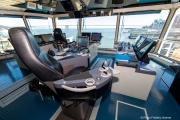 The command center of one of the support vessels docked in San Francisco, CA, on September 6, 2024. 
The Ocean Cleanup, founded by Boyan Slat in 2013, is an international non-profit focused on developing scalable technologies to remove plastic from the world’s oceans. The organization employs around 140 people and is headquartered in Rotterdam, the Netherlands.