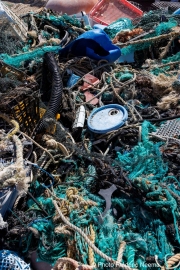 Plastic debris collected from the ocean are piled on the deck of The Ocean Cleanup's support vessel docked in San Francisco, CA, on September 6, 2024. This haul is part of the organization's ongoing mission to rid the world's oceans of plastic waste through innovative, large-scale cleanup technologies.
The Ocean Cleanup, founded by Boyan Slat in 2013, is an international non-profit focused on developing scalable technologies to remove plastic from the world’s oceans. The organization employs around 140 people and is headquartered in Rotterdam, the Netherlands.