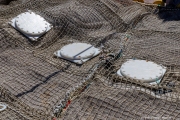 The large net used to capture ocean plastic is seen on the deck of one of the support vessels docked in San Francisco, CA, on September 6, 2024. 
The Ocean Cleanup, founded by Boyan Slat in 2013, is an international non-profit focused on developing scalable technologies to remove plastic from the world’s oceans. The organization employs around 140 people and is headquartered in Rotterdam, the Netherlands.