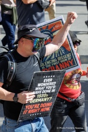 Tens of thousands marched through the streets of San Francisco, CA, on October 18, 2025, during a “No Kings” protest, one of more than 2,700 rallies nationwide opposing what organizers call President Donald Trump’s “authoritarian” agenda.