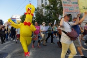Tens of thousands marched through the streets of San Francisco, CA, on October 18, 2025, during a “No Kings” protest, one of more than 2,700 rallies nationwide opposing what organizers call President Donald Trump’s “authoritarian” agenda.
