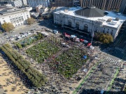 Tens of thousands marched through the streets of San Francisco, CA, on October 18, 2025, during a “No Kings” protest, one of more than 2,700 rallies nationwide opposing what organizers call President Donald Trump’s “authoritarian” agenda.