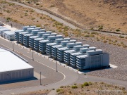 The cooling system at the Apple Reno Data Center near Sparks, in the Tahoe Reno Industrial Center (TRIC) east of Sparks, NV.  
Apple operates one of its major data center campuses there. Opened in 2012, the facility supports services such as iCloud and other online infrastructure. The site was strategically chosen for Nevada’s dry climate, which allows the servers to be cooled efficiently using outside air for much of the year. Apple has also invested heavily in renewable energy projects in the region, including large solar installations that help power the campus. 
TRIC has become an important part of Northern Nevada’s growing role as a major technology and AI infrastructure hub in the western United States.