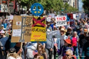 “No Kings” protests drew thousands of people in San Francisco, CA,  on March 27, 2026, as part of a nationwide day of action opposing President Donald Trump’s administration. The rallies were among thousands held across the United States, with demonstrators raising concerns about what they describe as threats to free speech, voting rights, and the war in Iran.