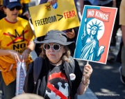 “No Kings” protests drew thousands of people in San Francisco, CA,  on March 27, 2026, as part of a nationwide day of action opposing President Donald Trump’s administration. The rallies were among thousands held across the United States, with demonstrators raising concerns about what they describe as threats to free speech, voting rights, and the war in Iran.
