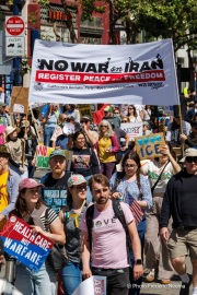 “No Kings” protests drew thousands of people in San Francisco, CA,  on March 27, 2026, as part of a nationwide day of action opposing President Donald Trump’s administration. The rallies were among thousands held across the United States, with demonstrators raising concerns about what they describe as threats to free speech, voting rights, and the war in Iran.