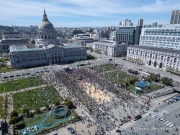 “No Kings” protests drew thousands of people in San Francisco, CA,  on March 27, 2026, as part of a nationwide day of action opposing President Donald Trump’s administration. The rallies were among thousands held across the United States, with demonstrators raising concerns about what they describe as threats to free speech, voting rights, and the war in Iran.