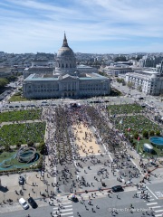 “No Kings” protests drew thousands of people in San Francisco, CA,  on March 27, 2026, as part of a nationwide day of action opposing President Donald Trump’s administration. The rallies were among thousands held across the United States, with demonstrators raising concerns about what they describe as threats to free speech, voting rights, and the war in Iran.