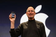 Steve Job presenting the first iPhone