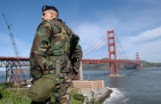 National Guard At the Golden Bay Bridge after 9/11