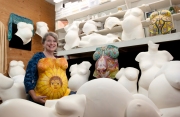 Artist Francine Krause of Pregnant Belly Masks