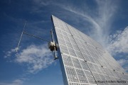 Amonix 7700 Solar Power Generator or High Concentration Photovoltaic (HCPV) System at  University Nevada Las Vegas Center For Energy Research in Las Vegas, NV.