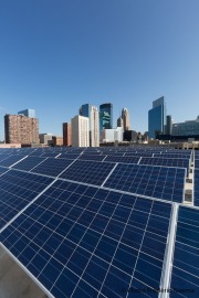 PV System on the rooftops of the Minneapolis Convention Center in Minneapolis, MN, on August 13, 2012.