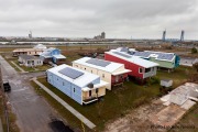 A view on December 22, 2011, of several new houses built by the Make It Right foundation in the lower ninth ward in New Orleans.