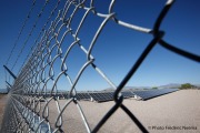 PV arrays outside Global Solar in Tucson, AZ, on May 19, 2010.
