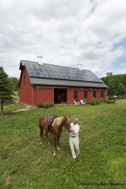 Peter Vujovich in front of his barn in Afton, MN, on August 15, 2012.
