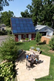 The PV system at the house of Katie Oberle in Edina, MN, on August 13, 2012.